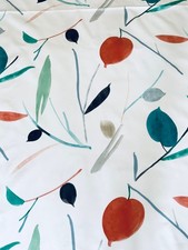 Scion 'Oxalis' curtain fabric remnant - pimento / marine - 2.6 metres