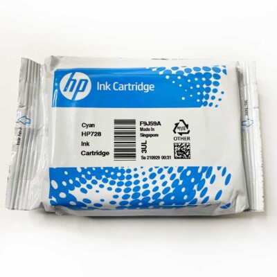 HP 728 Cyan DesignJet Ink Cartridge F9J59A - Brand New Sealed | eBay