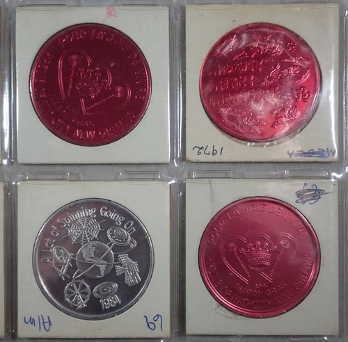 UNCIRCULATED LOT 20 MARDI GRAS DOUBLOON KREWE OF MID-CITY NEW ORLEANS 1979-1985 - Picture 6 of 15