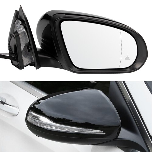 Black Driver Side Mirror Assembly – For Mercedes GLC250 / GLC300 – Heated, Blind Spot & Turn Signal