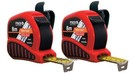 2 x Fisco BrickMate Tape Measure 8m Brick Block Courses 25mm Blade Metric Build