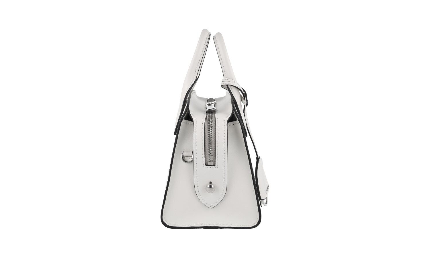 Prada Saffiano Leather Kristen Shoulder Mini Hand Bag - White - NEW image 8