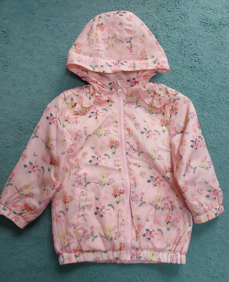 Girls Pink Floral Matalan Raincoat 2 3 years