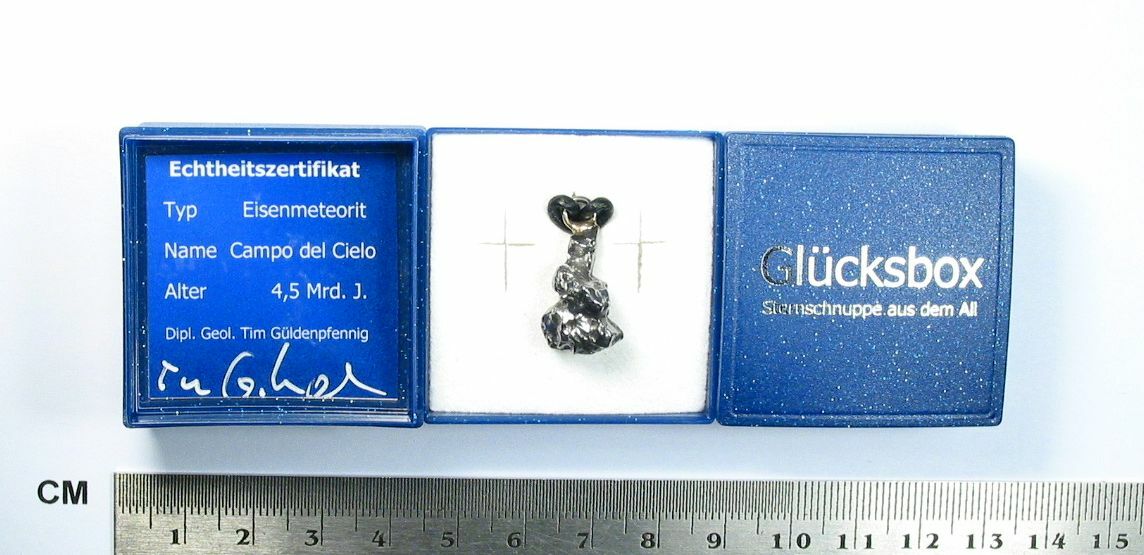 Meteorit Campo Del Cielo / Anhänger Mit Lederband / Sternschnuppe - Foto 1