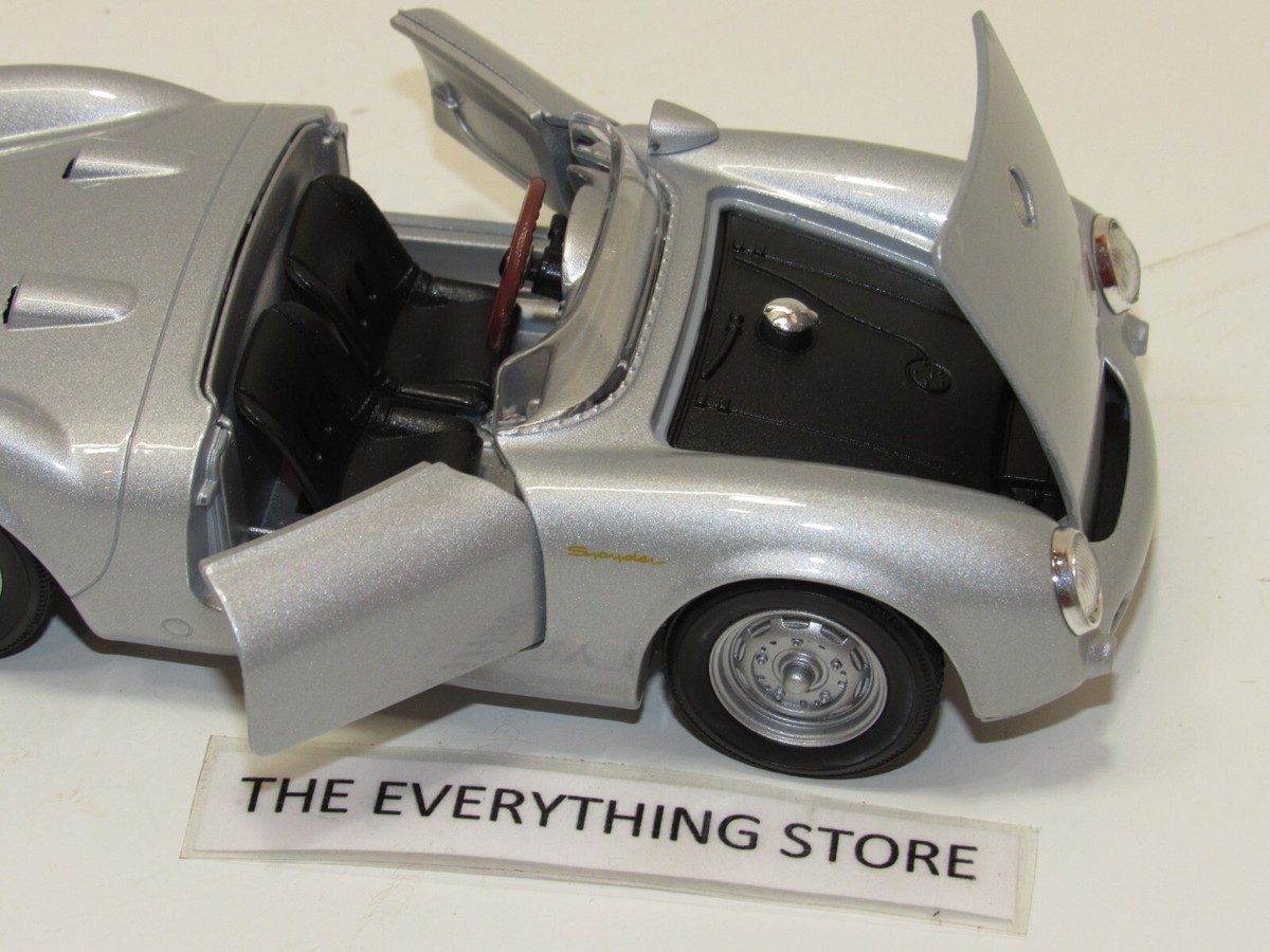 WELLY PORSCHE 550 SPYDER 1:24 METALLIC SILVER FREE SHIP USA