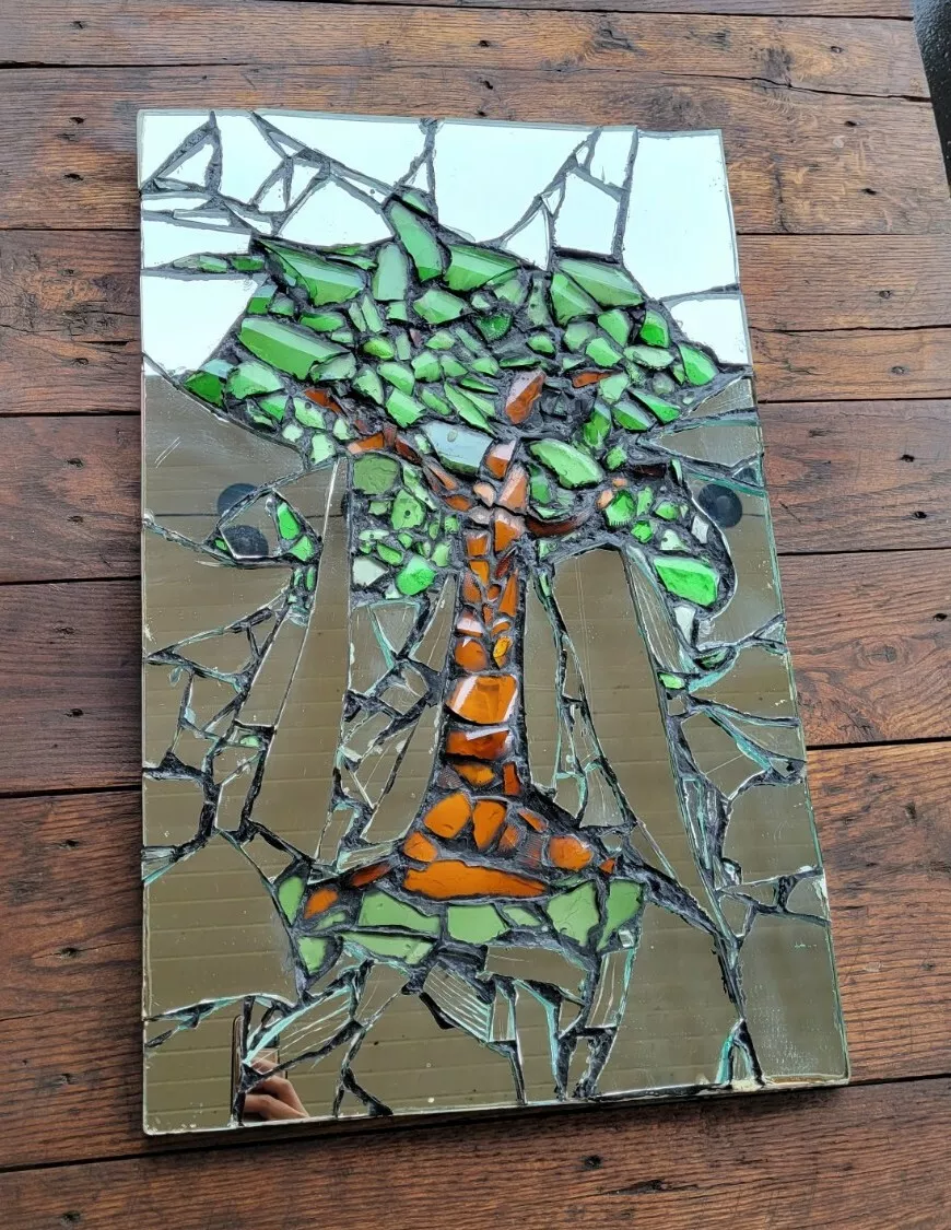 Broken sale glass art