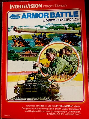 Intellivision Armor Battle - Vintage Boxed Game with Overlays and manual