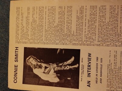 Sk101 Ephemera 1974 Article Connie Smith 