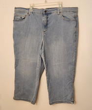 Women's Gloria Vanderbilt Capri Jeans Pants Size 16W Amanda Denim Blue Slimming