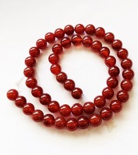 42 Beads Natural 8 mm Red Agate Gemstone Loose Beads 42 Beads  a8 