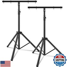 Juexica 2 Pcs DJ Light Stand Adjustable 35-63 Inch Par Can Tripod T-Bar Stage