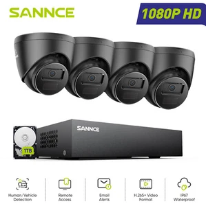 SANNCE 8CH 2MP CCTV DVR 1080P Accueil Caméra de sécurité Système de vision nocturne extérieure