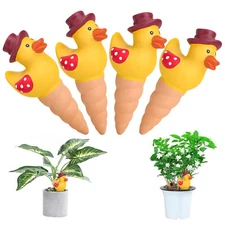 4pcs Self Watering Spikes Cute Duck Shaped Plant Terracotta Watering Device