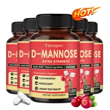 D-Mannose Capsules 6100mg with Cranberry UTI Support & Cleanse, Bladder Health