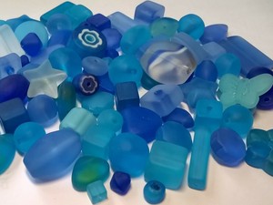 Details About 14 Lb 120 Pcs Sea Glass Bead Of Ocean Beach Blues Jewelry Make Decor Jct Eco