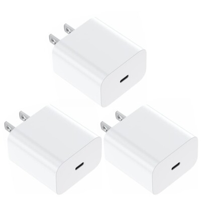 3x Fast Charger USB Type C Wall Power Adapter For iPhone 15 14 13 12 11 Pro Max