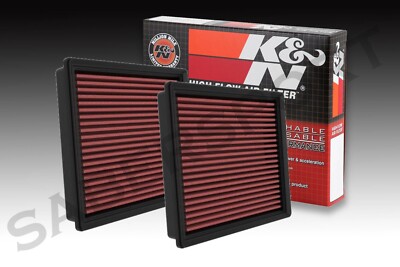 Two K&N 33-5129 Hi-Flow Air Intake Filter for 2022-2026 Toyota Tundra 3.4L