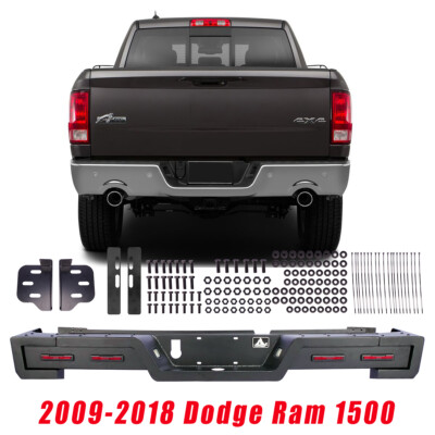 Rear Bumper For 2009-2018 Dodge Ram 1500 Steel Black Powder Coated