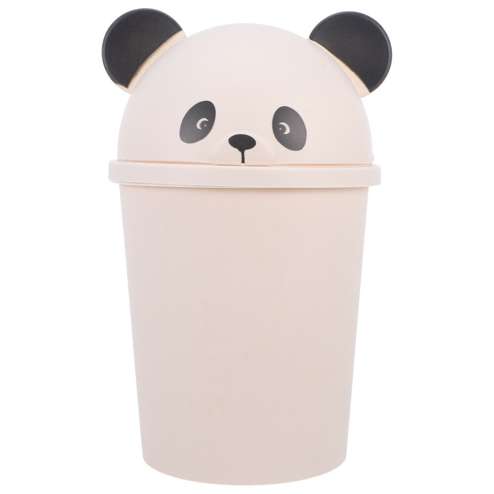 Trash Can Cute Waste Basket Trash Can with Lid Garbage Can Cartoon Panda Bin