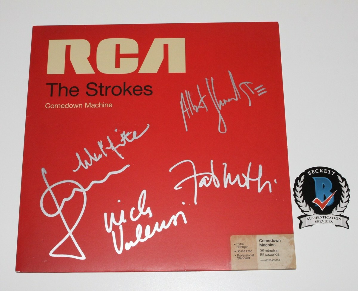 THE STROKES BAND SIGNED 'COMEDOWN MACHINE' ALBUM VINYL