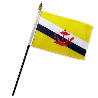 Brunei 4''x6'' Flag Desk Table Stick