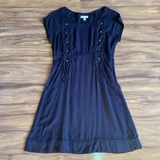 Urban Outfitters Silence + Noise Dress Womens Small Navy Studded Short Sleeve