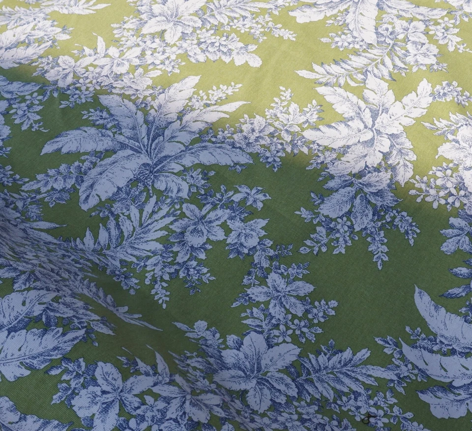 Tela Magnolia Home Stan Cathell Azul Verde Floral Botánica Tropical POR YARDA Foto 3 de 4