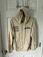 Avatar The Last Airbender Beige Tan Graphic Long Sleeve Hoodie Size Small