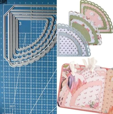 Nesting Corner Pocket Metal Cutting Dies Scrapbooking Embossing Paper Card Craft