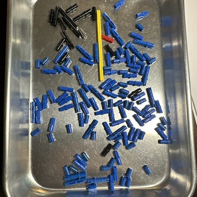 LEGO Bulk Lot of Various Colors Technic Pin 3L Friction Ridge Blue Black MOC Fun