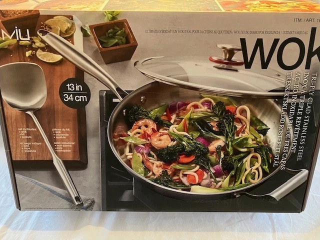 Miu tr-ply clad stainless steel wok 34 cm
Opens in a new window or tab