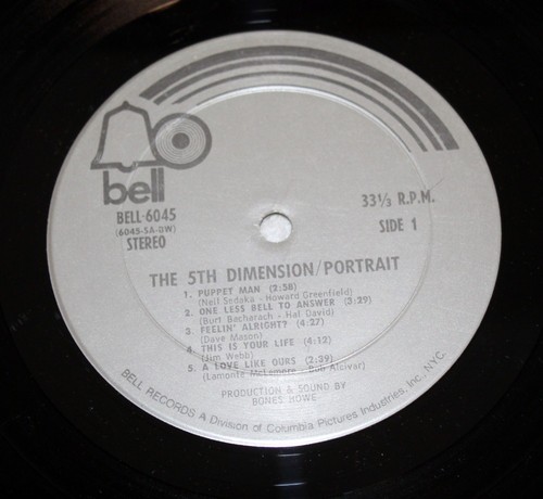 The 5th Dimension ~ Portrait ~ 1970 BELL 6045 Used Gatefold LP VG - Picture 5 of 11