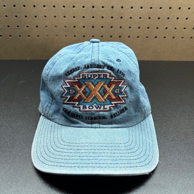 Super Bowl XXX January 28, 1996 Sundial Stadium Denim Embroidered Strapback Hat