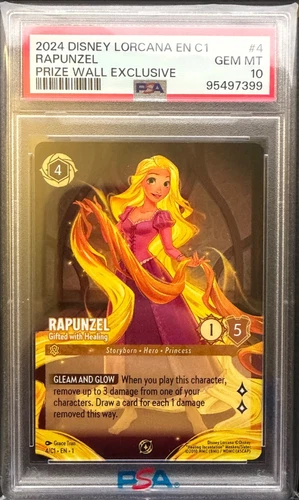 Disney Lorcana - Rapunzel - Gifted with Healing - Prize Wall - PSA 10 💎🔥