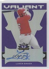 2018 Leaf Valiant Purple /15 Luken Baker #BA-LB1 Auto 00c9