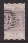 W A 1893 2d Purple  IR LONGSWAN -Wmk CA/♚ -SG F12 Cat £130++postally FU scarce