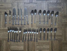 Vintage Lot Faberware Stainless Flatware  33 Pieces Made In China