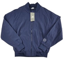 NWT New Balance Bomber Jacket Men S Blue Shifted Jacket Oversized Zip MJ43520