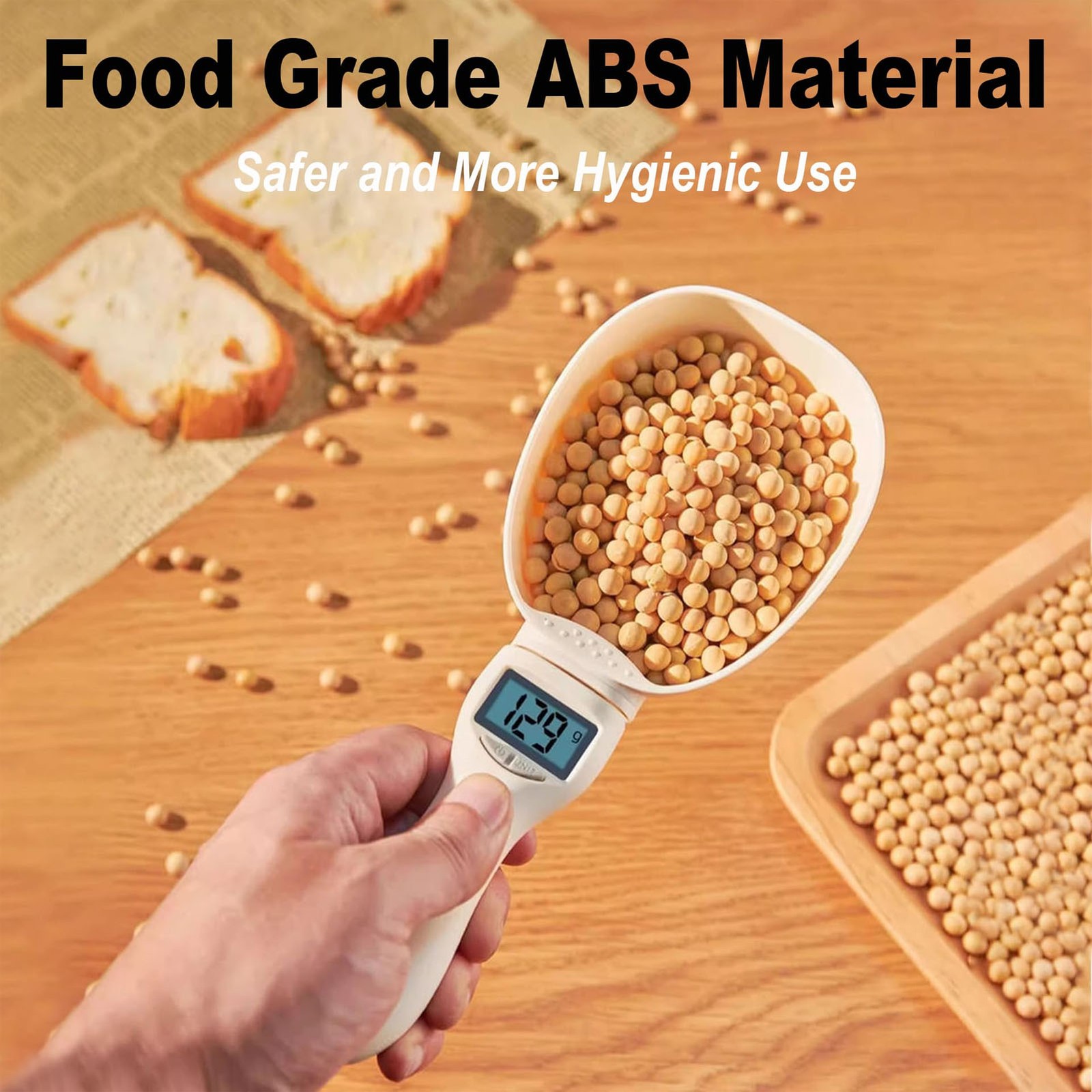 Digital Measuring Spoon Scale Precise 1-800g LCD Home Kitchen Easy To Use