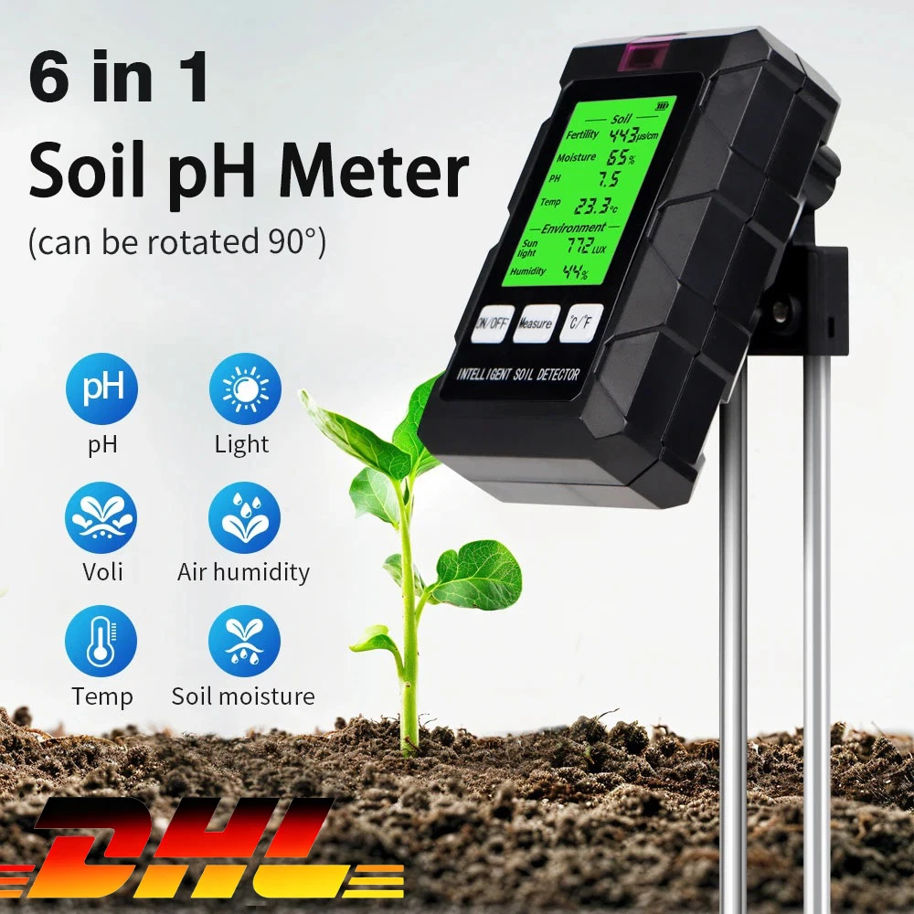 Misuratore Digitale Del PH Del Terreno – Per Giardino, Orto E Piante In Vaso, Con App E Sonda In Acciaio