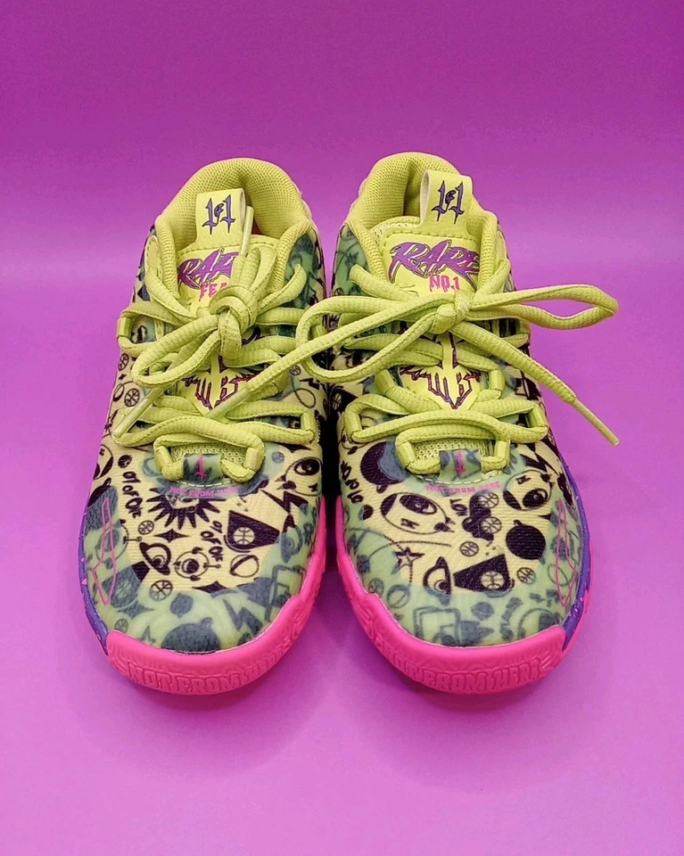 PUMA MB.03 x "NOT FROM HERE" 399424-01 Kids' Size 10 LaMelo Basketball Sneakers - Image 3 of 4