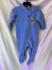 Vintage Winnie The Pooh Disney 18 Months Footed Sleeper Pajamas Blue. 20-23lbs