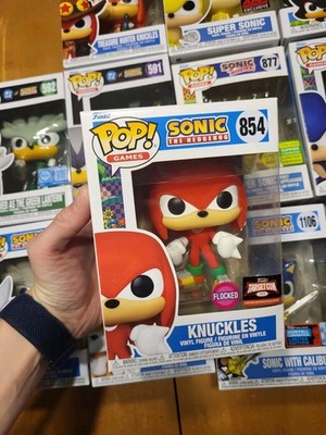 Funko Pop Sonic the Hedgehog KNUCKLES #854 TARGET CON 2022 FLOCKED