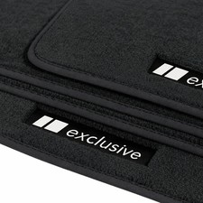 Mercedes C-Klasse W203 S203 RWD Fußmatten Schwarz Exclusive Velours 2000–2007 Mercedes C-Klasse W203 S203 RWD Fußmatten Schwarz Exclusive Velours 2000–2007