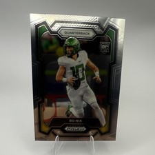 Panini 2024 Prizm Draft Picks Bo Nix Rookie #105 Oregon Ducks Football Card. rookie card picture