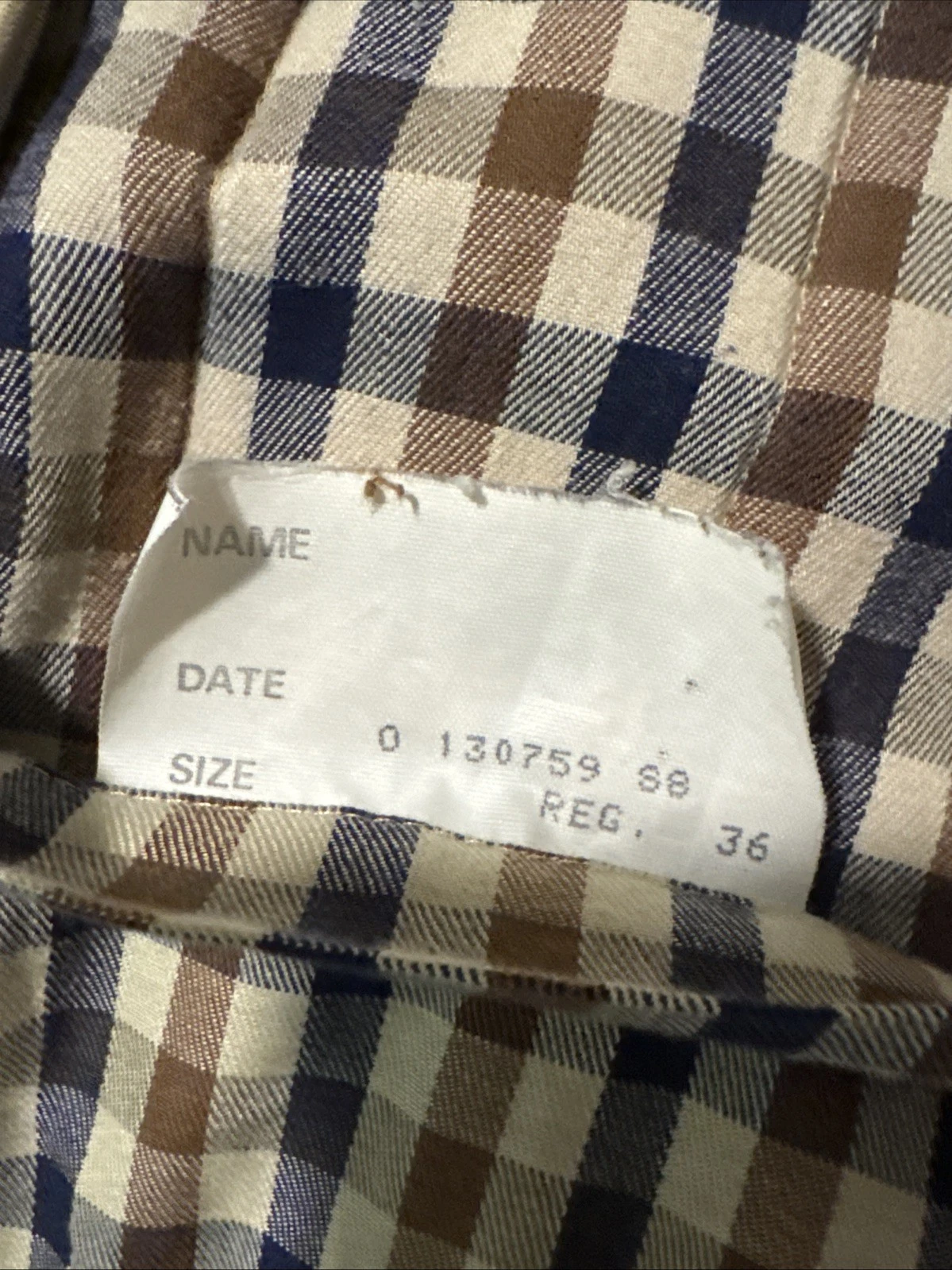 Vintage Aquascutum LondonMade in England Quilted JacketBeige Check Lined - product detail image 15