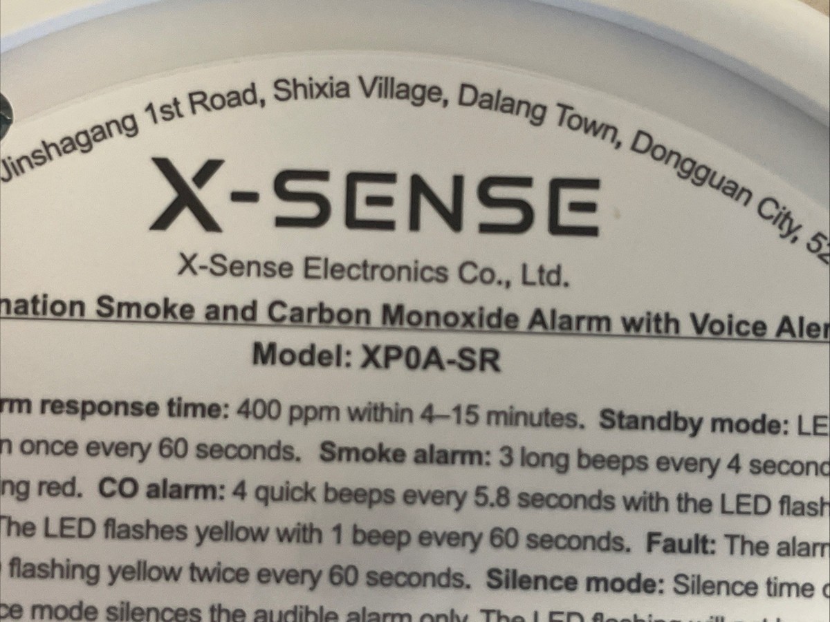 X-Sense Combination Smoke and Carbon Monoxide Detector XP0A-SR, 1