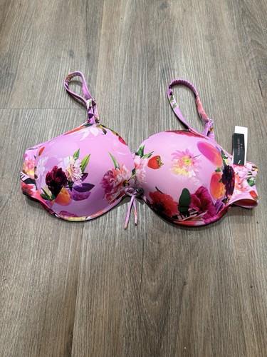 Nuevo con etiquetas Conjunto de Natación Victoria’s Secret Impresionante Top de Bikini Floral 38D - Imagen 2 de 9