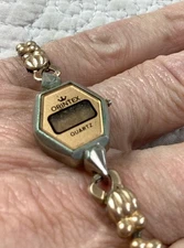 Orintex Vintage Womens Gold & Silver Quartz Bracelet Digital Watch*Needs Battery