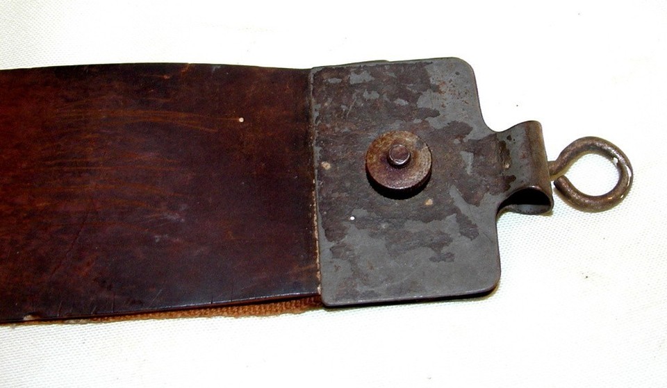 Antique Leather Razor Honing Strap Strop Barbers Razor Sharpener | eBay